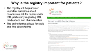 SECURE-IBD Updates on COVID-19 and impact on IBD patients | PPTX