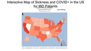 Interactive Map of Sickness and COVID+ in the US
for IBD Patients
 
