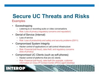 Secure Network Infrastructures for Unified Communications Deployments