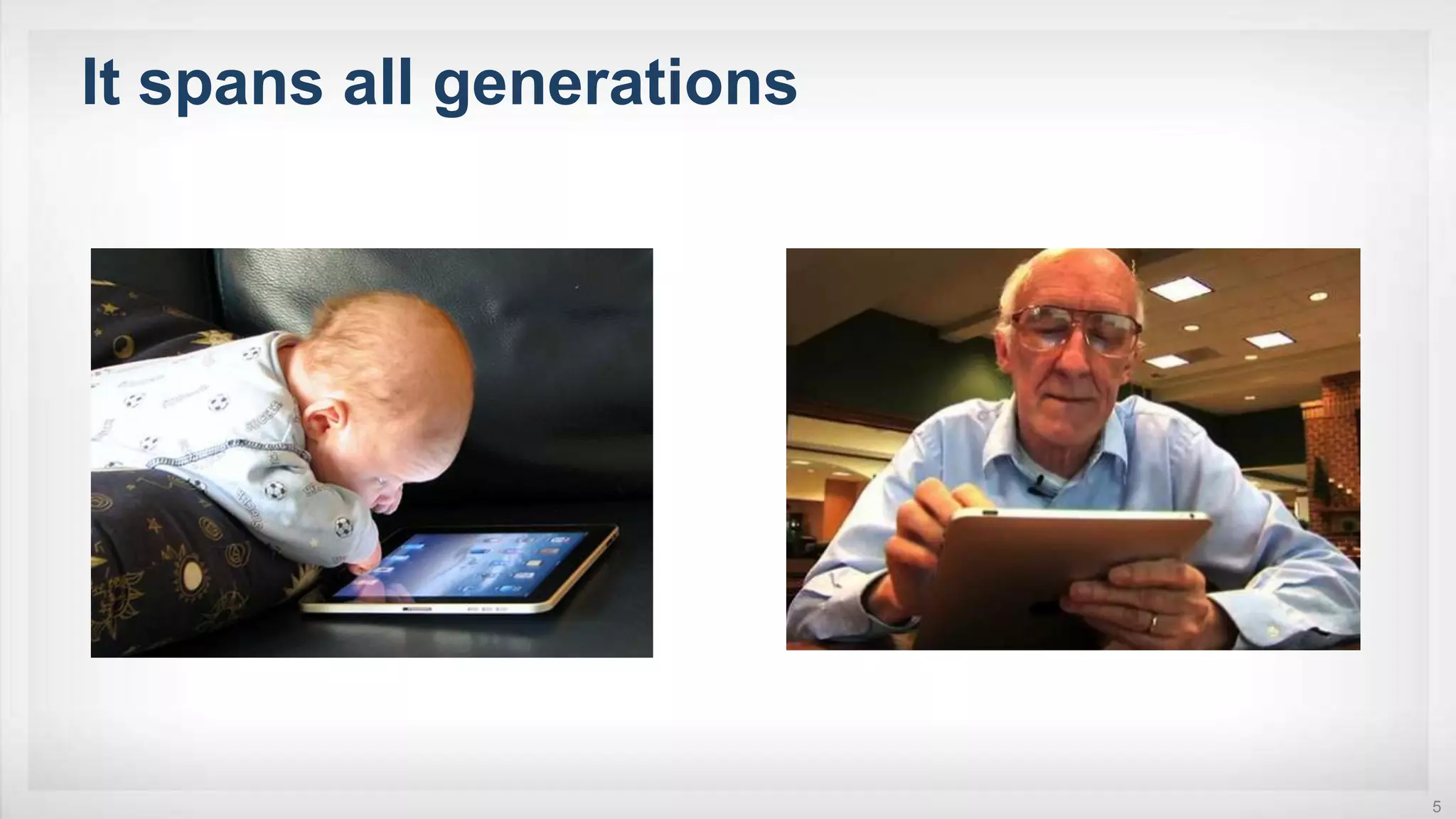 It spans all generations
5
 