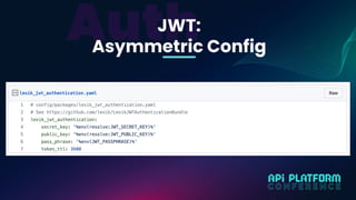 JWT:
Asymmetric Config
 