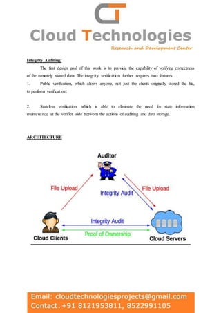 Secure auditing and deduplicating data in cloud | DOCX