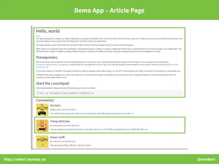 http://robert.muntea.nu @rombert
Demo App – Article Page
 