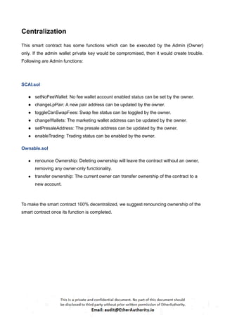SecureChain AI (SCAI) Token – Smart Contract Security Audit Report by ...