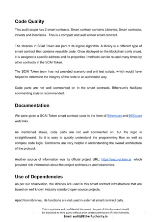 SecureChain AI (SCAI) Token – Smart Contract Security Audit Report by ...