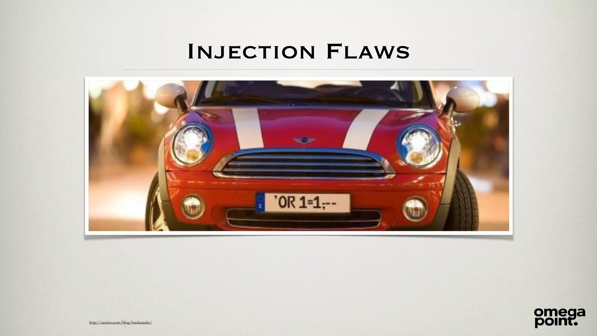 Injection Flaws 
http://areino.com/blog/hackeando/ 
 