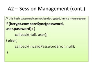 Secure Coding for NodeJS | PPTX