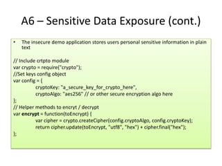 Secure Coding for NodeJS | PPTX