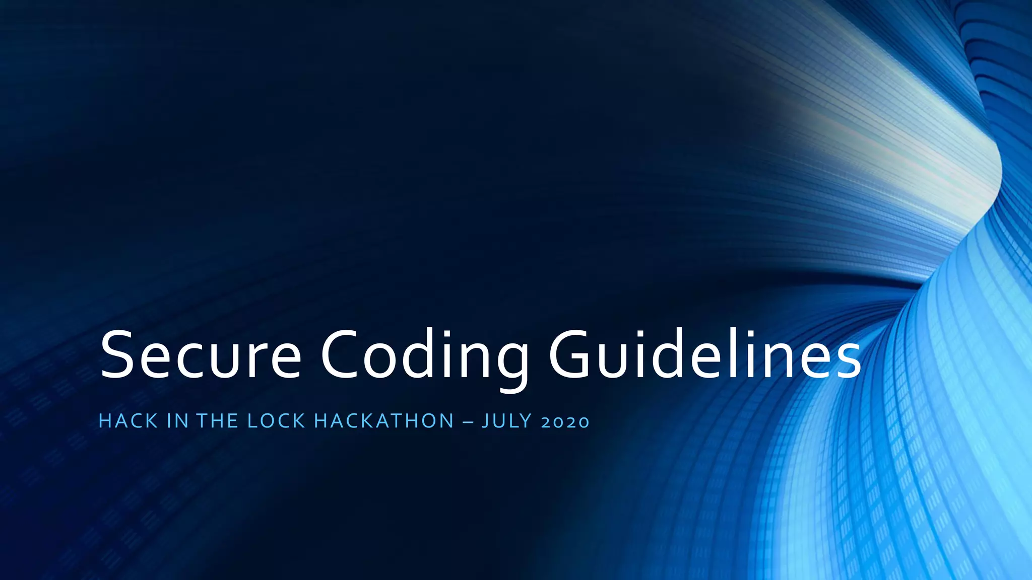 Secure coding guidelines | PDF