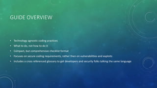 Secure coding practices | PPTX | Databases | Computer Software and ...