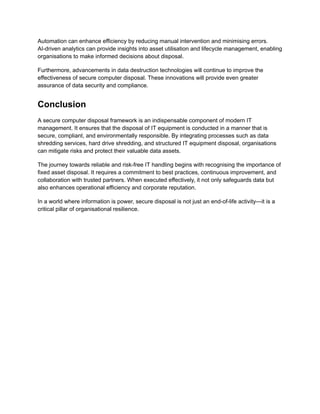 Comprehensive Framework for Secure and Environmentally Responsible ...