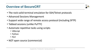 Vandyke SecureCRT tips and tricks | PPTX