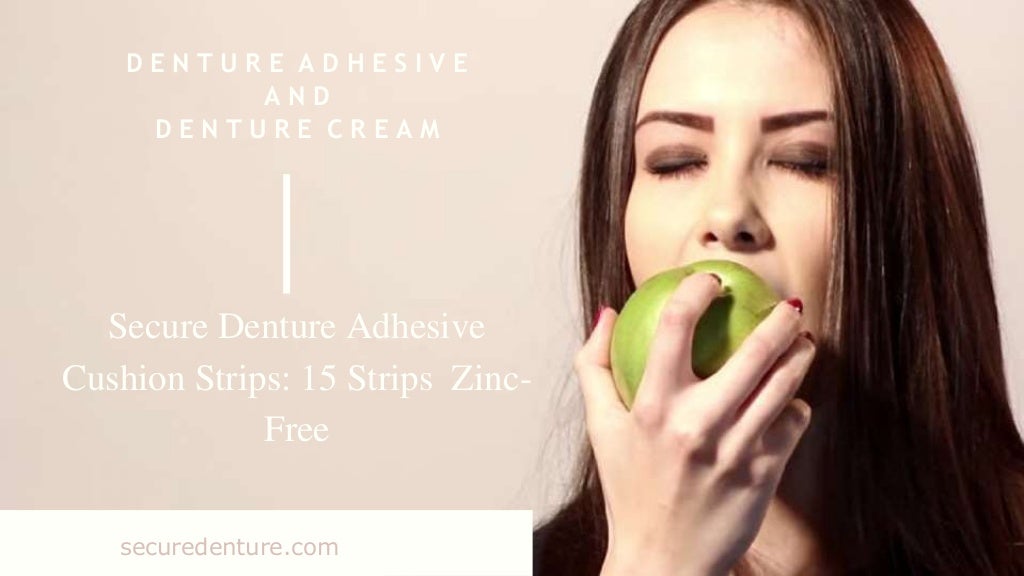 Secure Denture Adhesive Cushion Strips 15 Strips ZincFree