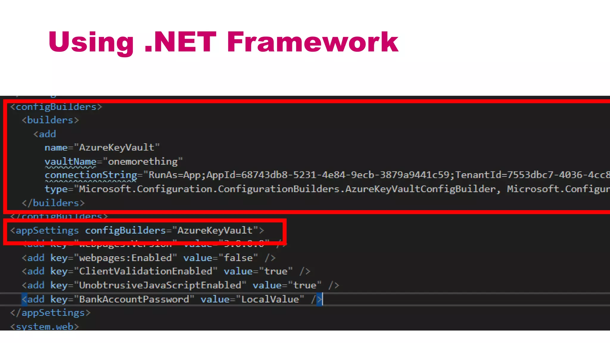 Using .NET Framework
 