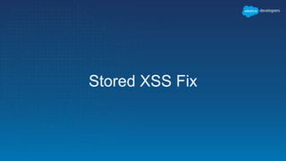 Stored XSS Fix
 