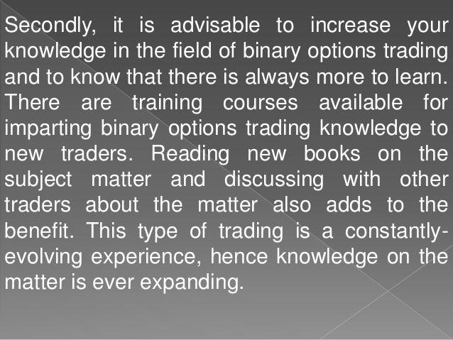 Binary options trading seminars