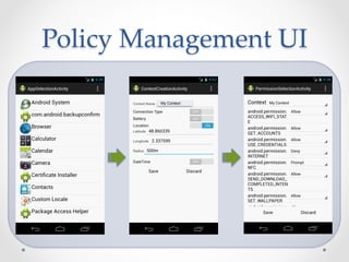 Policy  Management  UI	
My Context
 