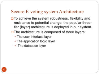 Secure e voting system | PPTX