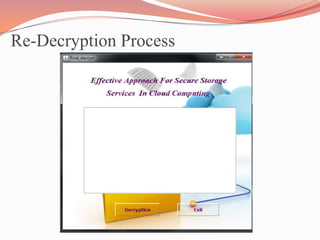 Secure erasure code based cloud storage system with secure data ...