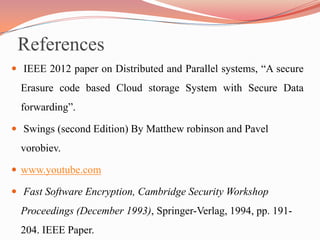 Secure erasure code based cloud storage system with secure data ...