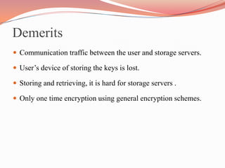 Secure erasure code based cloud storage system with secure data ...