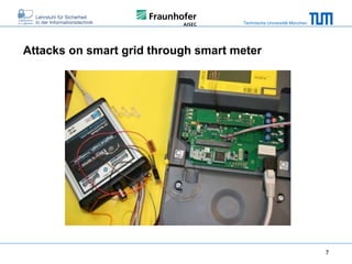 Technische Universität München

Attacks on smart grid through smart meter

7

 