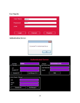 21
User Sign In:
Authentication Server:
 