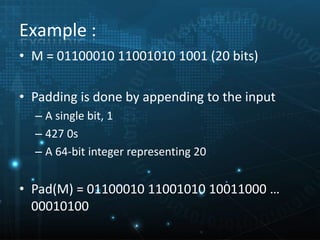 Secure Hashing Techniques - Introduction | PPTX