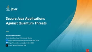 Secure Java Applications against Quantum Threats | PDF