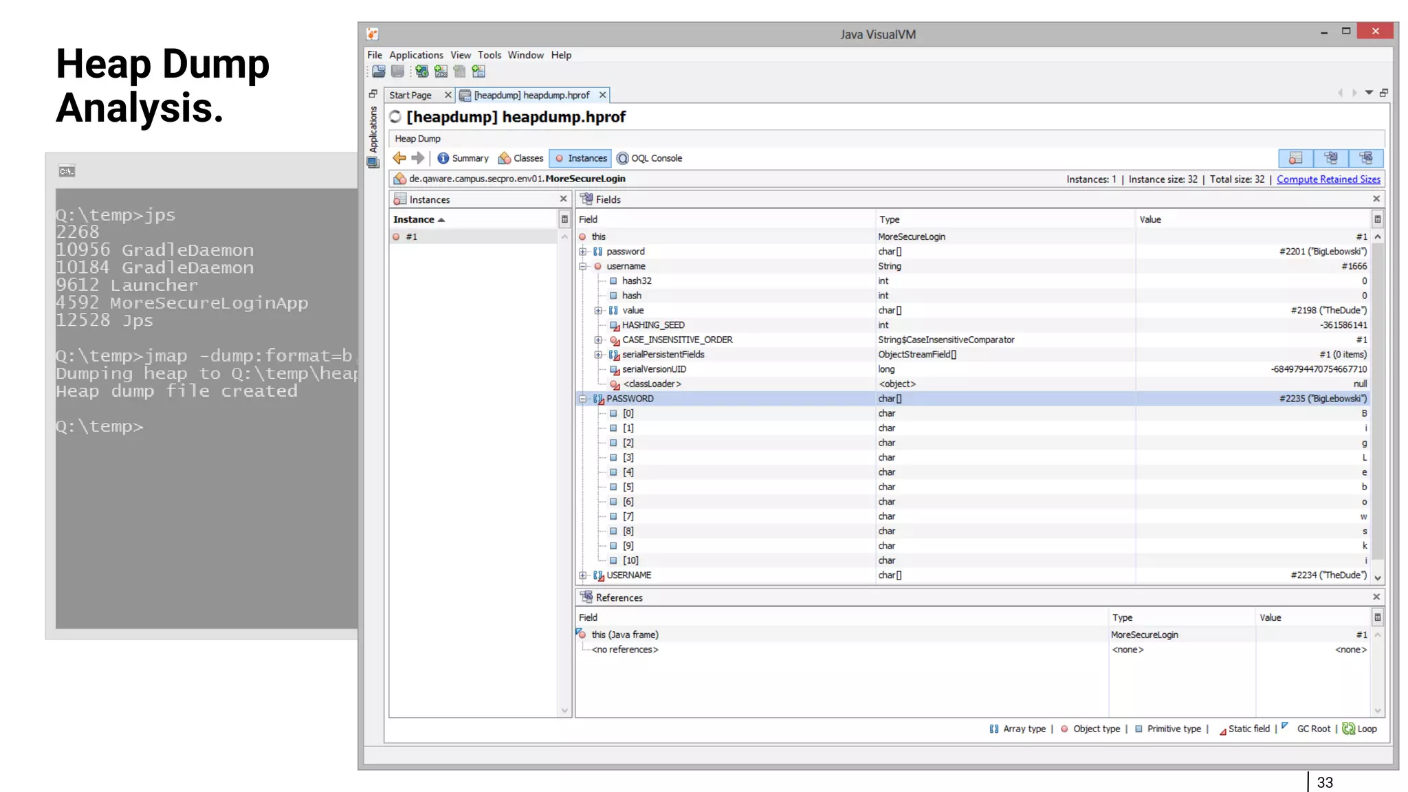 33 Heap Dump Analysis. 
