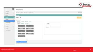 t
© Sense of Security Pty Ltd 2019
16/6/19
22
 