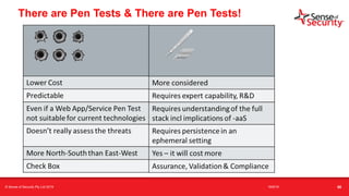 t
There are Pen Tests & There are Pen Tests!
© Sense of Security Pty Ltd 2019 16/6/19 60
 