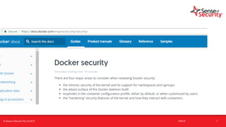 t
7© Sense of Security Pty Ltd 2019 16/6/19
 