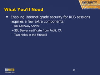 Securely connecting to apps over the internet using rds