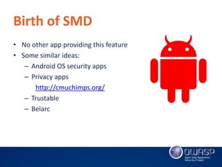 'SecureMe - Droid' Android Security Application by Vishal Asthana