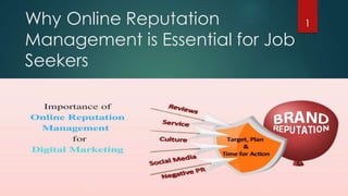 Why Online Reputation
Management is Essential for Job
Seekers
1
 