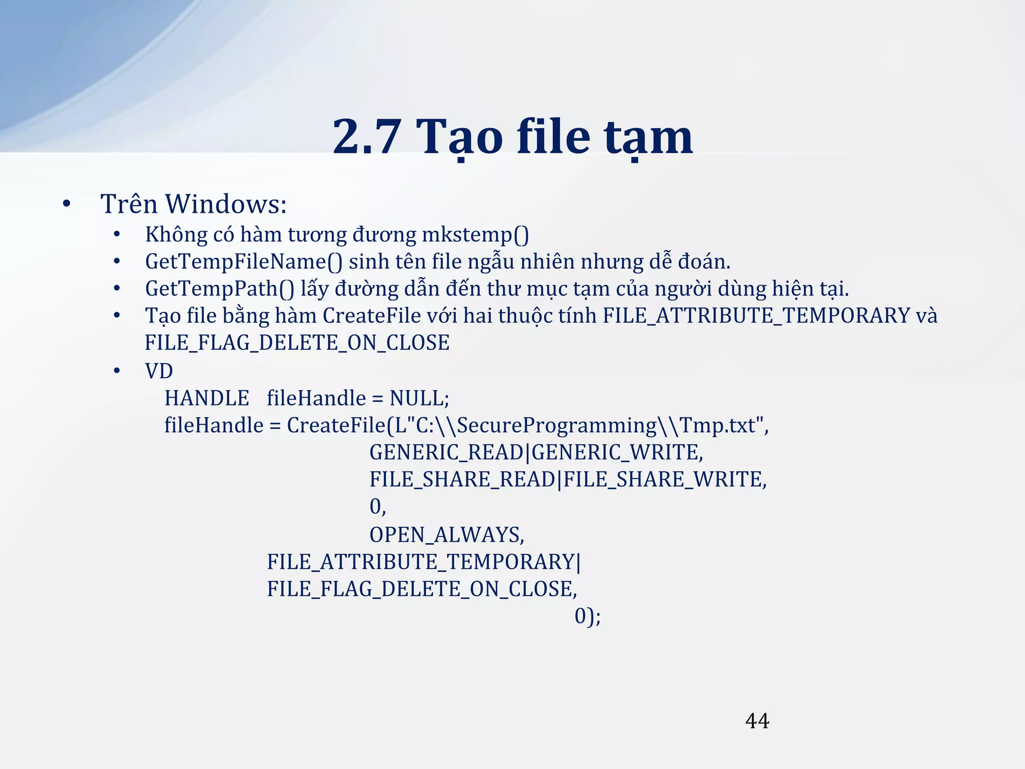 Lập Trình an toàn - Secure programming | PDF