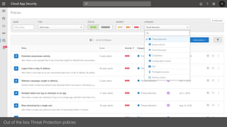 Out of the box Threat Protection policies
 
