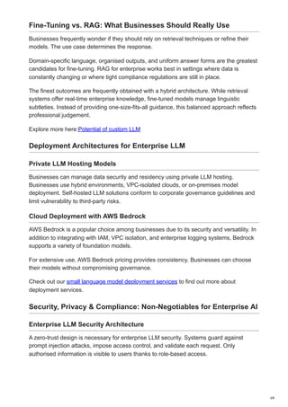 Enterprise LLM Architecture and Components: A Practical Guide for ...