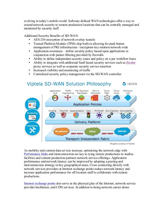 Software Defined WAN Overlays for Secure Remote Media Production