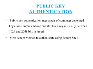 Secure shell ppt | PPT