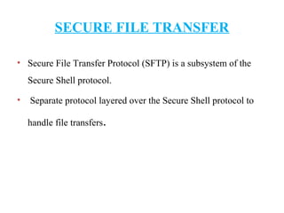 Secure shell ppt | PPT
