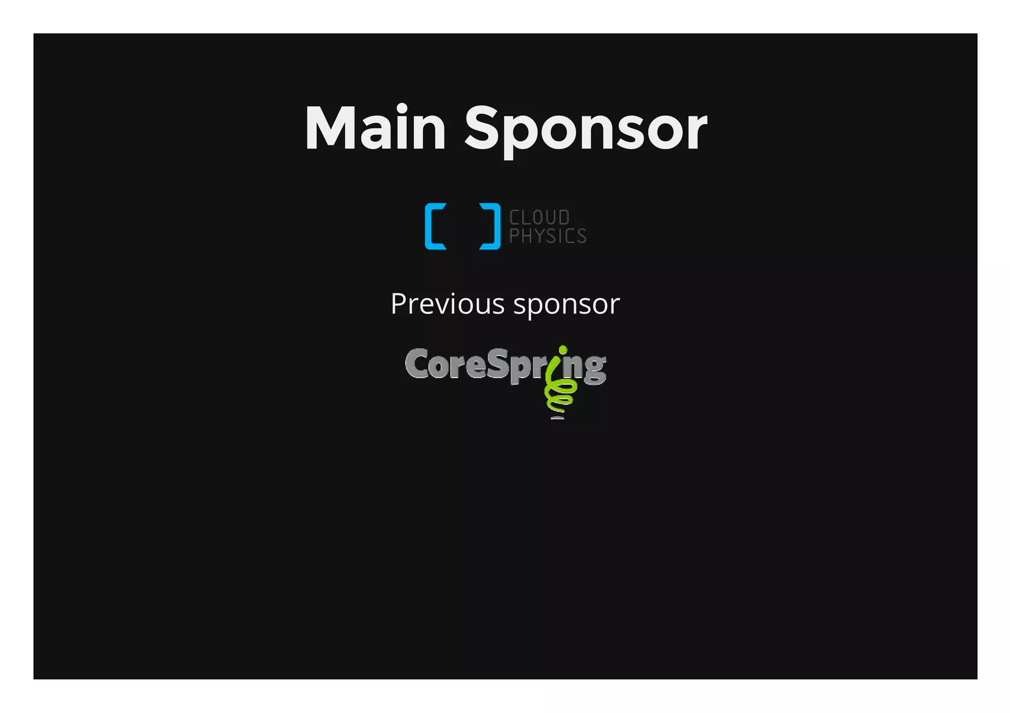 Main Sponsor

  Previous sponsor
 