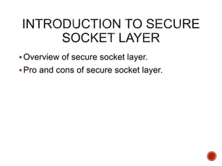 Secure Socket Layer | PPT