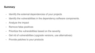 Secure Software Development with 3rd Party Dependencies | PDF ...