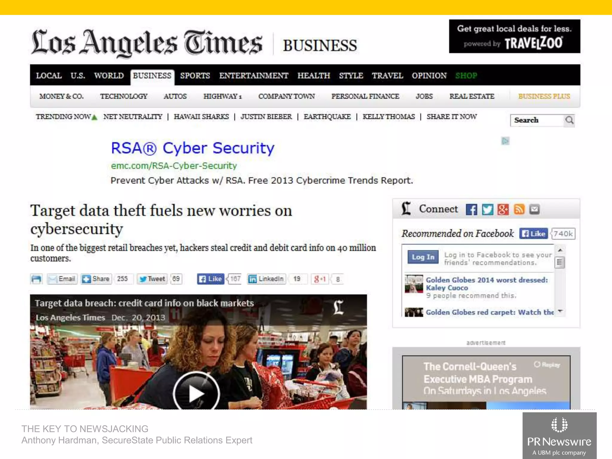 THE KEY TO NEWSJACKING
Anthony Hardman, SecureState Public Relations Expert

 