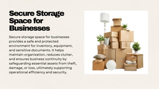 Secure Storage Space and Extra Space Solutions in Dubai | PDF