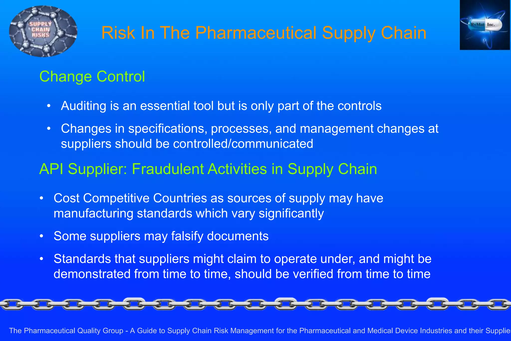 Security Of The Pharmaceutical Supply Chain - Part 4b: The ...