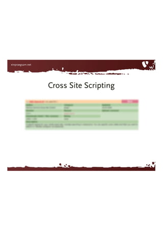 Cross Site Scripting
