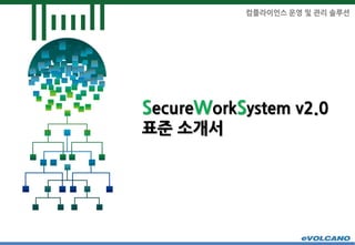 컴플라이언스 운영 및 관리 솔루션
SecureWorkSystem v2.0
표준 소개서
 